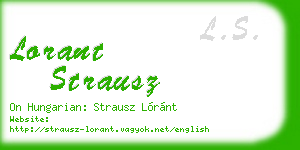 lorant strausz business card